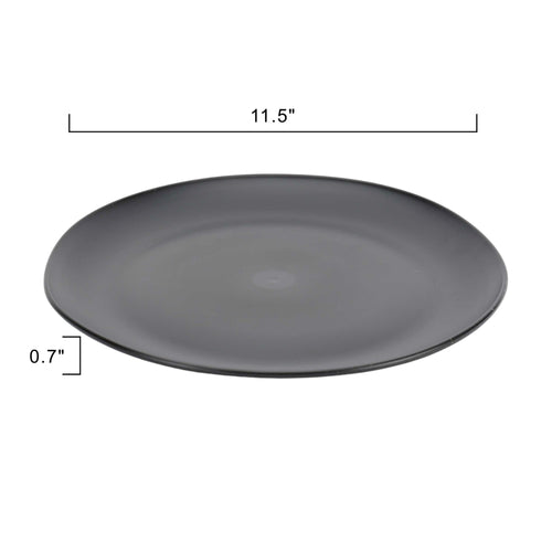 Black 12-Piece Eco-Friendly Recycled Plastic Dinnerware Set