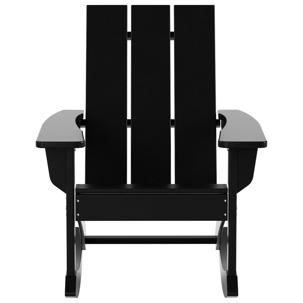 Shoreside Modern Eco-Friendly All Weather Poly Adirondack Rocking Chair