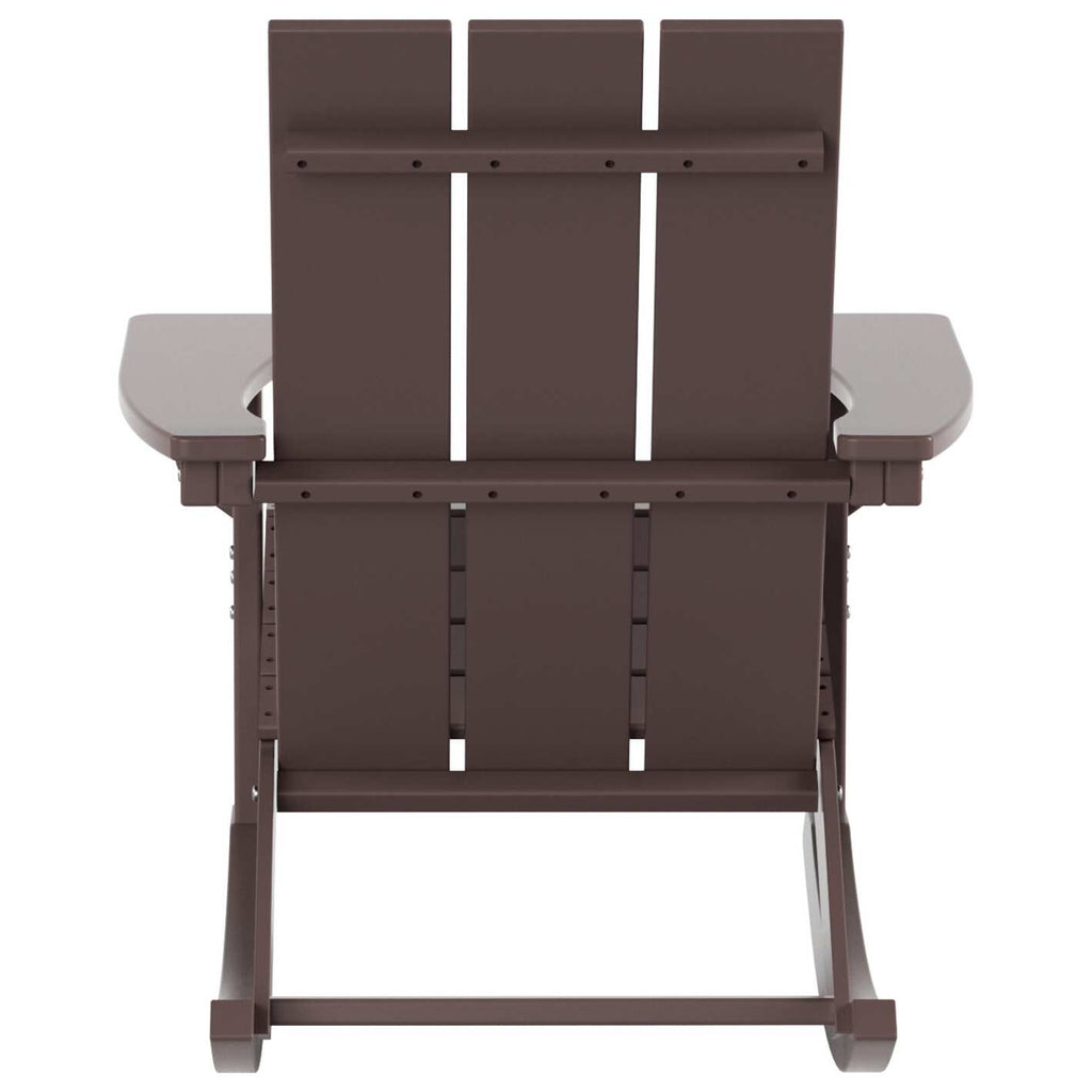 Shoreside Modern Eco-Friendly All Weather Poly Adirondack Rocking Chair
