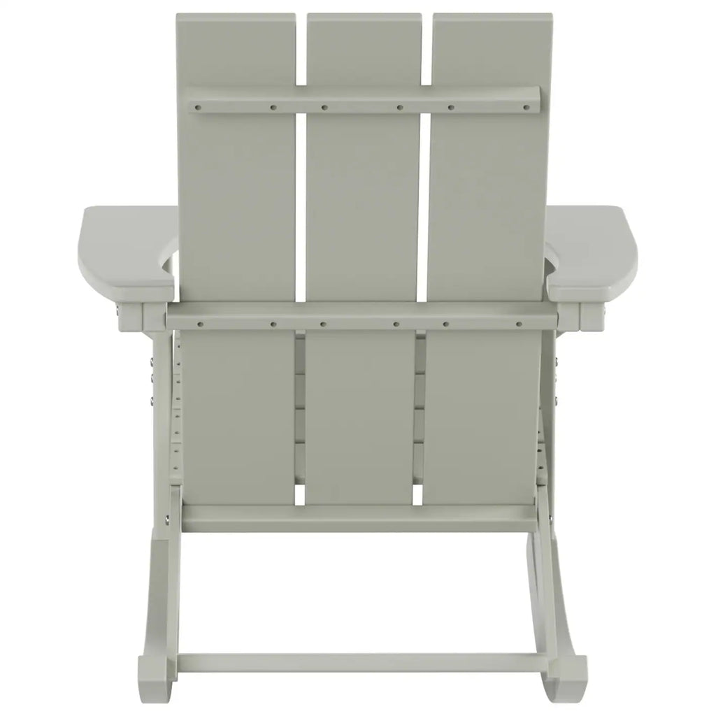 Shoreside Modern Eco-Friendly All Weather Poly Adirondack Rocking Chair