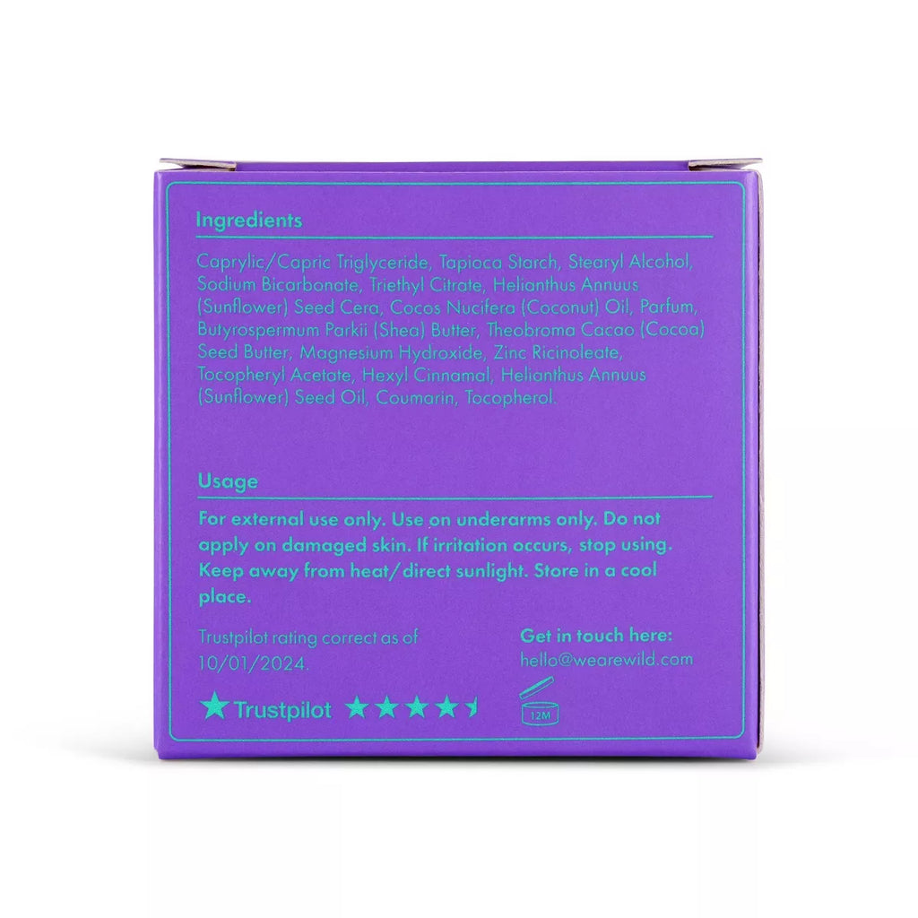 Wild Cosmetics Cream Deodorant Refill - Coconut & Vanilla - Aluminum-Free 1.4Oz: Vegan, Naturally Derived Ingredients