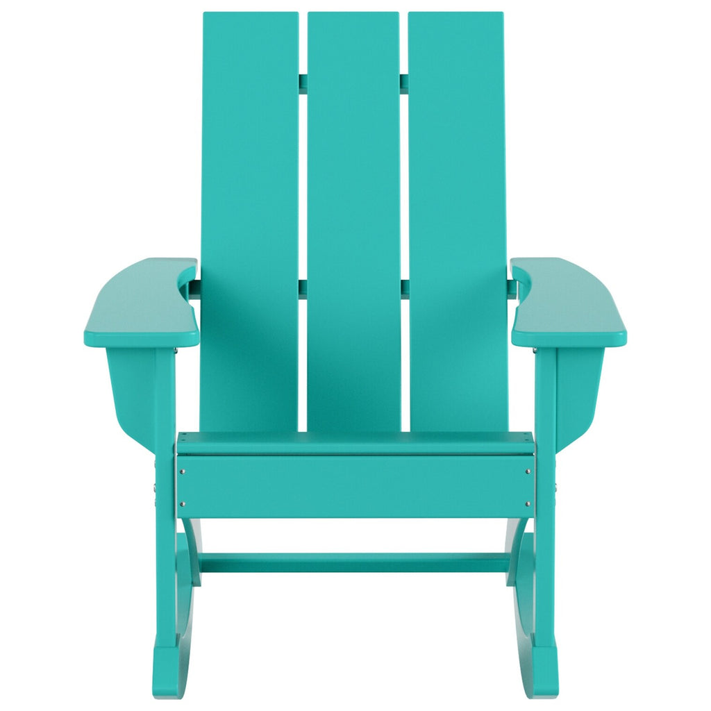 Shoreside Modern Eco-Friendly All Weather Poly Adirondack Rocking Chair