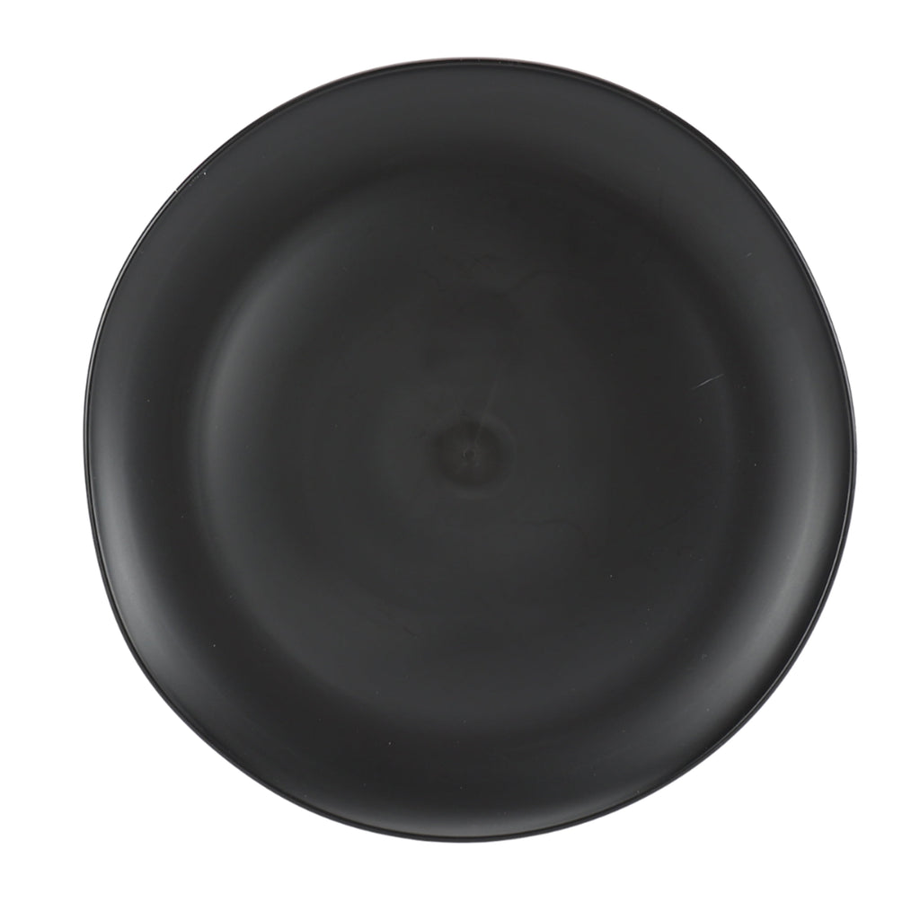 Black 12-Piece Eco-Friendly Recycled Plastic Dinnerware Set